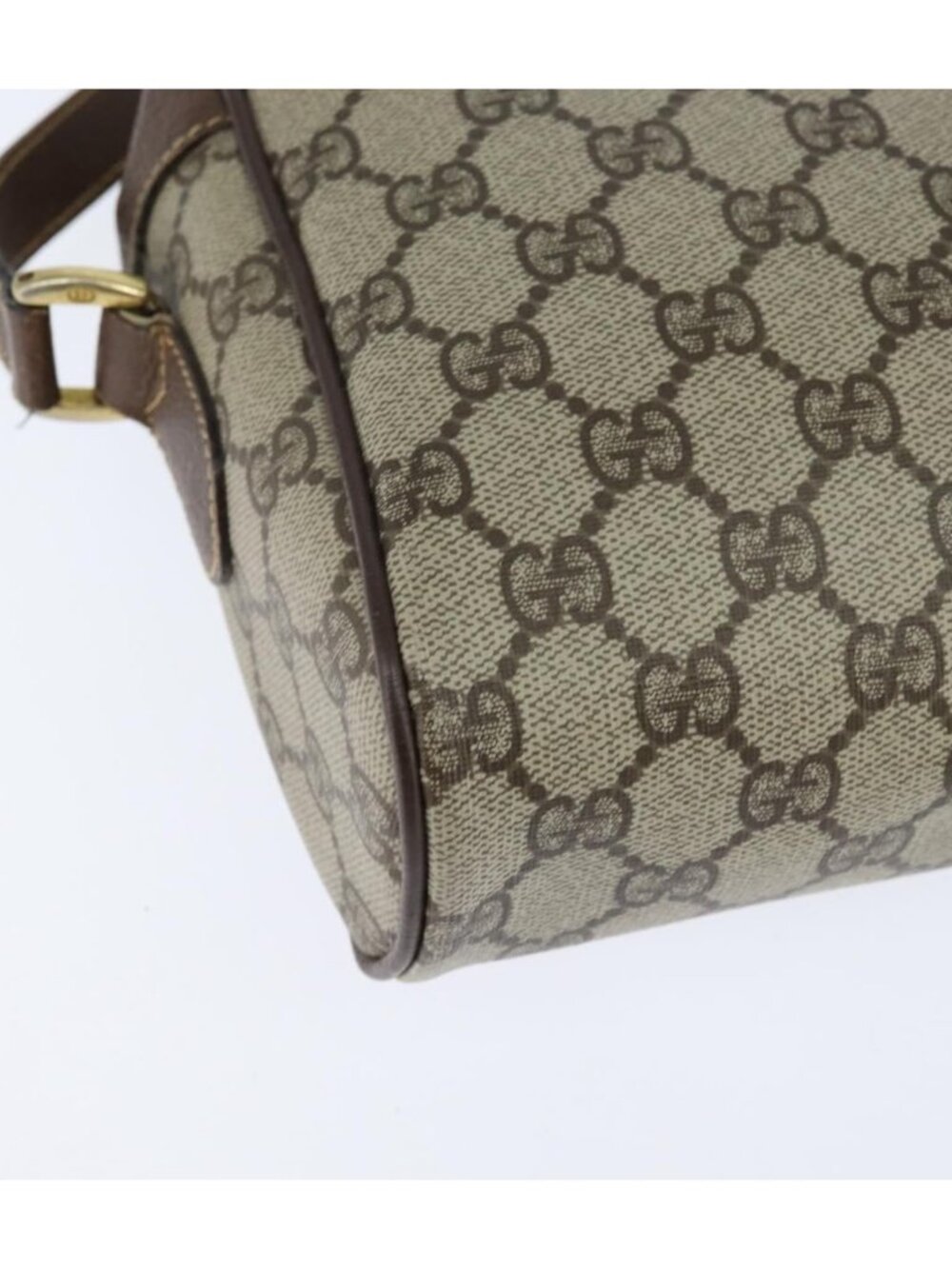 GUCCI GG Supreme Web Sherry Line Bag PVC Beige Gold 40 02 088 - Picture 10 of 16